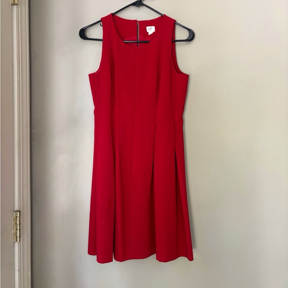 FINAL PRICE Ann Taylor Loft Vibrant Red Midi Dress 4P
